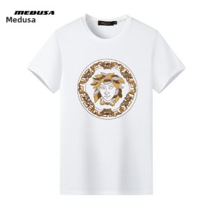 MEIDUSA | Summer New Fashion Printed Diamond Ice Silk Men T-Shirt