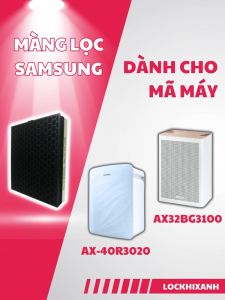 Màng lọc không khí SAMSUNG cho máy ax40r3020wu/sv ax32bg3100gbsv. Giá rẻ dễ dàng thay thế tích hợp hepa và carbon