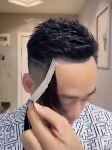 Men Toupee Forehead Hair Line Frontal Hairpiece for Men With 6 Pieces Free Tape Brazilian Human Hair Replacement For Baldness 6 inch Short Remy Hair With PU Skin Base Natural Hair