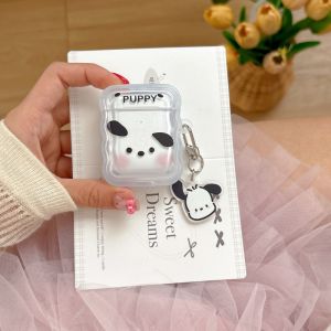 Sanrio | Hộp Đựng Tai Nghe Hình Chú Chó Pacha Hoạt Hình Dễ Thương Cho AirPods 2/3/4 Pro2/3 Thiết Kế Trong Suốt Chống Sốc Có Mặt Dây Chuyền - Vỏ Bảo Vệ Cho Tai Nghe Không Dây