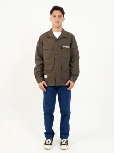 Greenlight Jaket Parka Pria Regular Fit Katun Baby Canvas Nico OL-CG091224