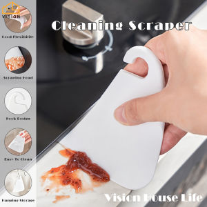 Vision Silicone Bowl Scraper Pastry Scraper Kitchen Scraper Tool for Removing Grease and Stains Dough Cutter Flexible Bowl Scraper Dough Bowl Scraper - Silicone Head Easy To Clean