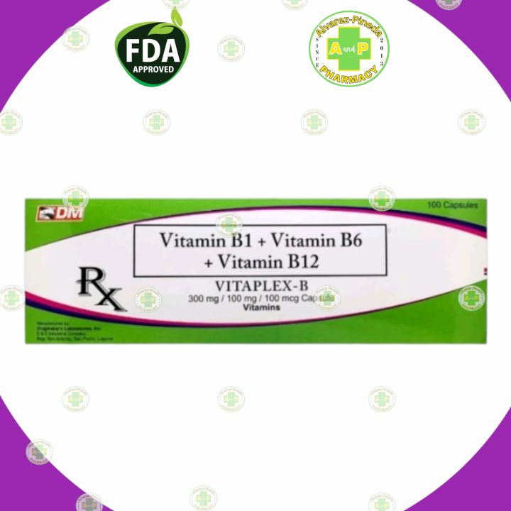 VITAPLEX - B Vitamin B Complex B1+B6+b12 Vit B1b6b12 300mg/100mg/100mcg ...