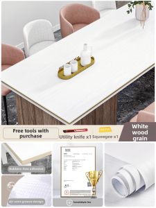 O Margo | Pure White Self-Adhesive Waterproof Moisture-Proof No Formaldehyde Wallpaper