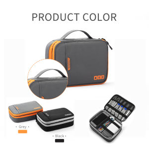 Double Layer Cable Storage Bag Portable Waterproof USB Data Line Organizer Cable Phone Charger Flash Drive Accessory Bag