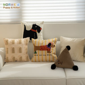 Đệm Nhồi Bông Thêu Hình Chó Chả Nguyên Bản Dễ Thương Đệm Nhồi Sofa Phòng Trẻ Em Đệm Nhồi Hình Động Vật Nghệ Thuật Đệm Nhồi Bông PP