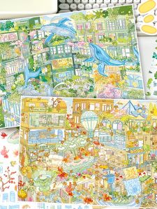 3D Microscopic Scene Decal 160.0cm
