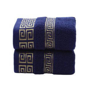 2pcs Green Christmas Cotton Bath Towels Set Hotel Bathroom Towels For Adult Quick-Dry Thicken Face Bath Towels 34x74cm 70x140cm