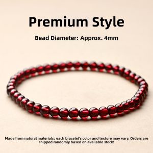 LINGFEI | Collection Quality Red Wine Gemstone Beads 4-8mm