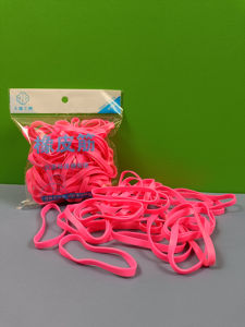 Pink Elastic Band Office Supplies Storage Organizer 180mm Elasticated Ring Colorful Eco-friendly New Arrival Household Organizer