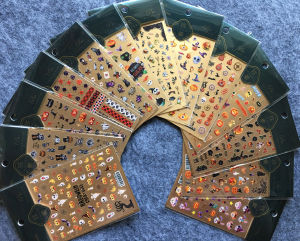 New Quality Iron Pro Nail Stickers Halloween Delu Rabbit Pumpkin Festival Stripes Alice Little Witch Cat