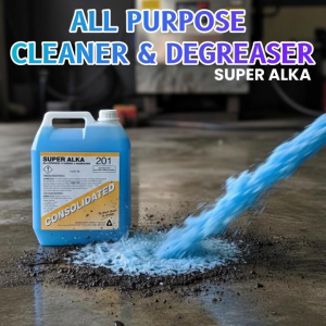Commercial Grade Degreaser 5L | Heavy-Duty Cleaner for Grease Oil & Grime | Safe on Aluminium Floors & Machinery - SUPER ALKA 201