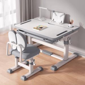 Elevating Learning Desk Chair Set for Primary Students Adjustable Study Table Simple Design Ideal for Home Education