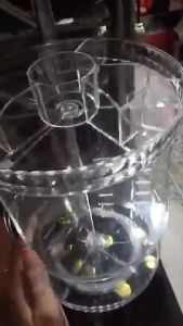 FAUS Rak Kosmetik Acrylic Putar 360 Derajat Organizer Polos / Rak Kosmetik Putar 360 Derajat FREE BUBBLE