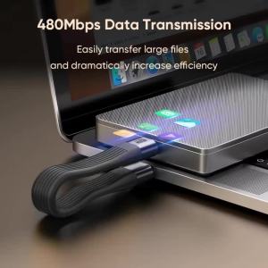 NNBILI USB Type C Sang Type C PD 60W Cáp Móc Khóa 5A Sạc Nhanh USB 2.0 Dây Truyền Dữ Liệu Cho iPhone Samsung Laptop Máy Tính Bảng MacBook