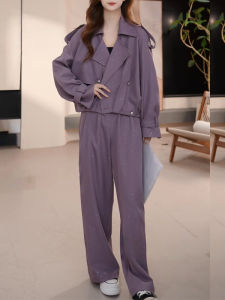 Shalldoer | Bộ đồ hai mảnh thời trang công sở cạp cao rộng rãi cho nữ Bộ đồ thường ngày mùa thu 2025 Bộ đồ ngắn mới về