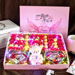 Christmas Birthday Creative Gift Chocolate Box Winter Snacks Candy for Women Friends Wife Mother-In-Law Non-Handmade Milk Chocolate