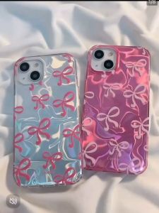 Free Match-Case hp OPPO A60 A79 A18 A38 A78 A58 A57 2022 A17 A16 A16K A16E A15 A15S A54S A3S A5S A12E A12 F9 A31 A52 A53 Reno 8T Luxury Ripple Luster Rose Red Bowknot Hard Case