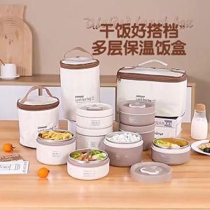 Stainless Steel 304 Insulated Bento box for school with bag lunch box for kids lunch bag insulated thermal bento boxes lunch box lunch bag baon bag food thermal lunch bag