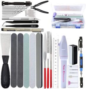 42 in 1 Model Building Tool Set Combo Accessories Kit Cut Tweezers Plier for Gundam Military Hobby DIY Grinding Polishing Drill