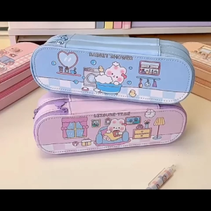Pencil Case For Kids Girls Boys School Pencil Pouch Zipper 2 Layer Pencil Organizer Case Aesthetic