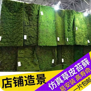 Simulated Green Plant Wall Mossy Lawn Bonsai Scene Window Fake Moss Forest Series Soft Decoration Plastic Lawn Ornament