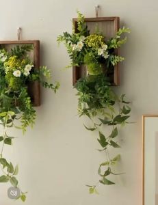 【Evergreen】Artificial Hanging Plant Fake Wall Plant Small Faux Hanging Plants With Pot Artificial Hanging Wall Plants Wall Decoration Artificial Backdrop Home Office Shop Decoration Artificial Hanging Flower