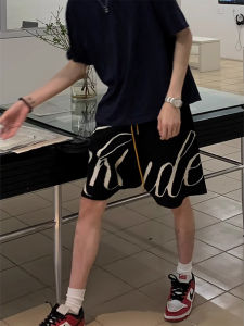 American Retro Basketball Sports Shorts Men Summer Trendy Fitness Training Loose Casual Five-Quarter Length Straight Leg Pants