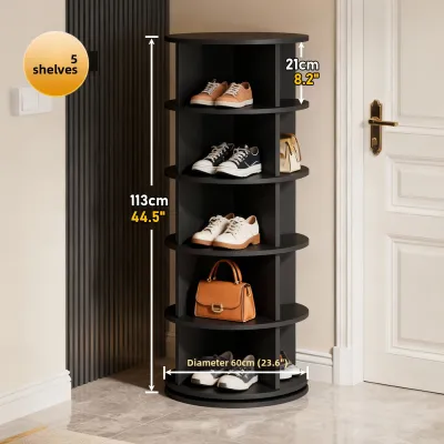 MLZH | 360 Degree Rotating Space Saving Shoe Rack Organizer