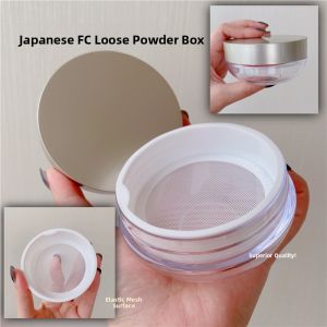 Miss Qians Loose Powder Box Empty Storage Box with Elastic Net Sub-Packing Box Setting Powder Compact Powder Box Portable
