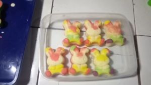 12pcs cetakan kue pudding kukus Bentuk Kelinci