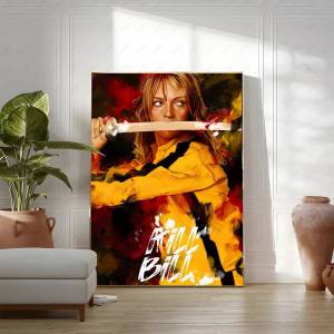 Bandai | Kill Bill Poster Self-adhesive Art Waterproof Paper Sticker Coffee House Bar Dorm Room Wall Decor