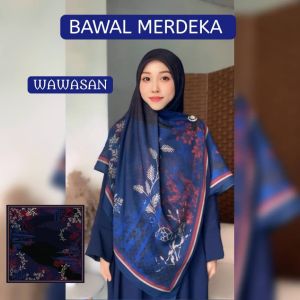 tudung merdeka labuh bidang 60 cotton voile mudah bentuk corak menarik