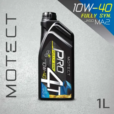 น้ำมันเครื่อง มอเตอร์ไซค์ สังเคราะห์แท้ 100% MOTECT PRO 4T 10W-40 FULLY SYNTHETIC JASO MA2