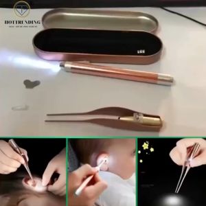 Bộ lấy ráy tai 3in1 có đèn LED cho bé cây lấy ráy và nhíp gắp cao cấp Trùm Sỉ Gia Thành