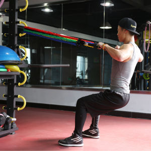 JBA Resistance Band For Workout Set 150lbs Anti Break Durable Thicken 11pcs Set With Handle Multifunctional Elastic Exercise Bands For Men