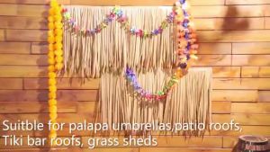 หลังคาหญ้าเทียม หญ้าสูง50cmหญ้าเทียม สารหน่วงไฟ อายุการใช้งานยาวนาน 7-10 ปี แฝกเทียม ฟางเทียม กันร้อน ลดเสียง มุงหลังคา แต่งสถานที่ เหมาะสำหรับฟาร์มไก่ ฟาร์มเห็ด สําหรับตกแต่งหลังคา