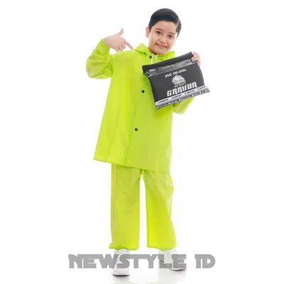 RAINCOAT JAS HUJAN ANAK Karakter Hoodie Pria Wanita Tebal dan Kuat Elastis ANTI REMBES by GARUDA