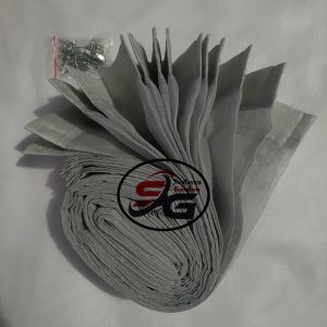 Vitrase Gorden Sable Abu Dan Putih Model Plisket Vitrase Blackout Import Tirai Gorden