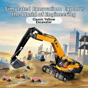 Yellow Construction Vehicle Model Kids Building Toy for Boys