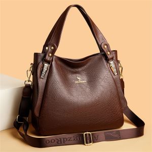 Genuine Brand Soft Leather Top-handle Bags Female Handbags Women Shoulder Crossbody Tote Messanger Bag Large Capacity Sac A Main