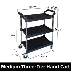 BOJIAJIAJU | Multi-functional 3-layer Plastic Mobile Trolley