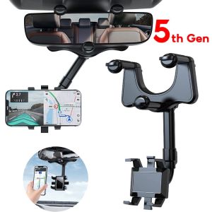 ส่งจากไทย✅ที่วางโทรศัพท์นําทาง กระจกมองหลังรถยนต์ 360° ขาตั้งโทรศัพท์มือถือ อเนกประสงค์ หมุนได้ และพับเก็บได้ สามารถปรับได้ สําหรับรถยนต์