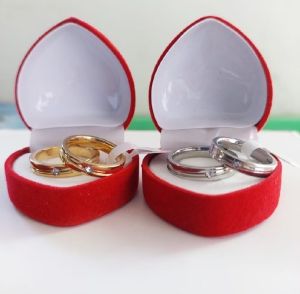 Cincin Couple Titanium Tunangan Antikarat Cincin Mata Free Box