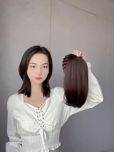 Wig For Woman Short Hair Headband With Hair Wig Fish Bone With Wig Integrated Hair Patch Hair Accessories