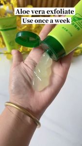 Lencolor Aloe Vera Exfoliating Peeling Gel Eksfoliasi Kulit Scrub Wajah Perontok Daki 100gr