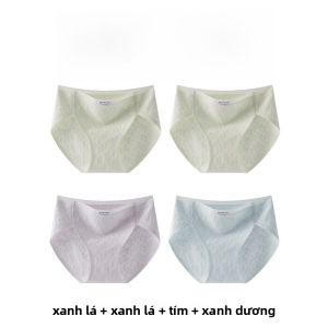 MiiOW | Quần lót tam giác cotton nguyên chất cho nữ Quần lót kháng khuẩn không để lại dấu vết Quần lót lưng giữa thoải mái cho thanh thiếu niên