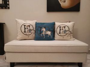 sarung bantal sofa Chenille Jacquard Pillow Big Horse Sofa Cushion Home Living Room Decoration Sample Room Headrest Pillow Cover 45x45cm