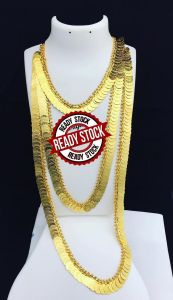 HIGH QUALITY READY STOCK INDIAN TRADITIONAL GOLD PLATED KASU MALAI 3 IN 1