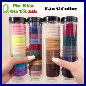 Hộp 20 Dây Chun Buộc Tóc Siêu Xinh Kèm Hộp Đựng Trong Suốt Tiện Lợi - Hộp 20 Dây Buộc Tóc Co Giãn Nhiều Màu Phong Cách Hàn Quốc Cute / SET 20 DÂY THUN BUỘC TÓC CHO BẠN NỮ